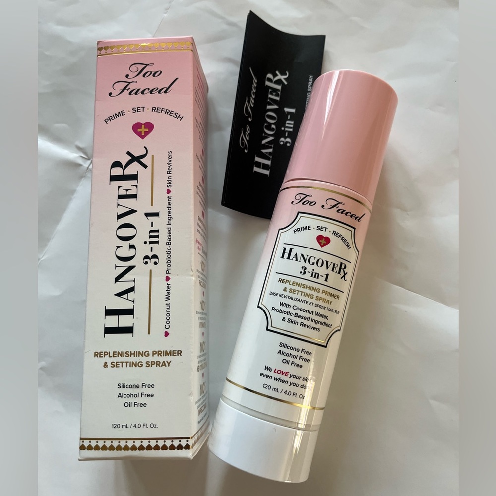 NEW Too Faced Hangover 3-in-1 Replenishing Primer & Setting Spray